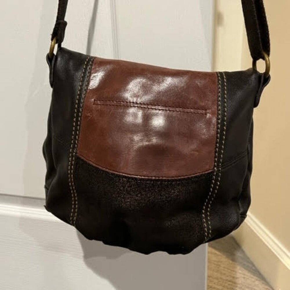 The Sak Leather Patchwork Foldover Crossbody - image 7